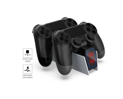 Зарядная станция DOBE для джойстиков PS4 / PS4 Slim / PS4 PRO с индикаторами, TP4-0417