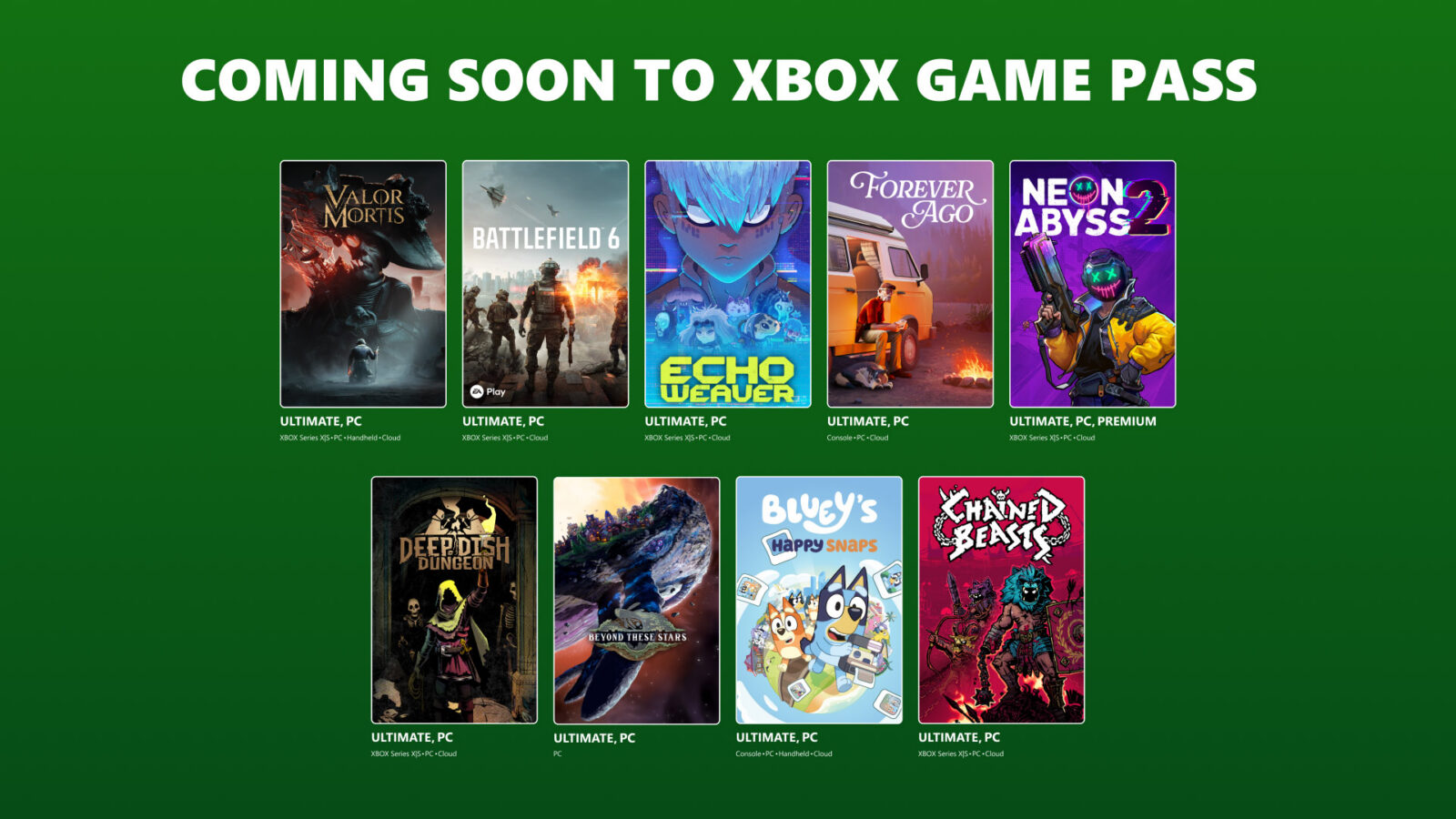 Официальный баннер октябрьской волны Xbox Game Pass