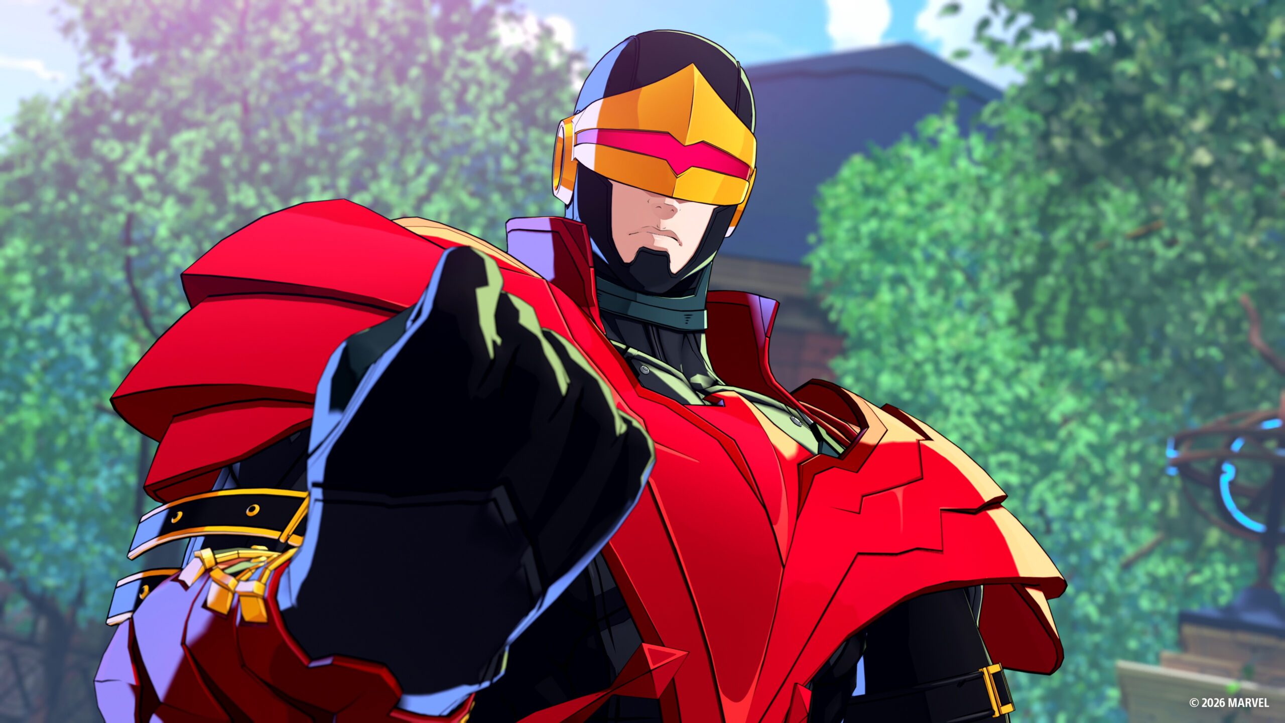 Phoenix Cyclops в красно-золотом костюме на официальном кадре MARVEL Tōkon