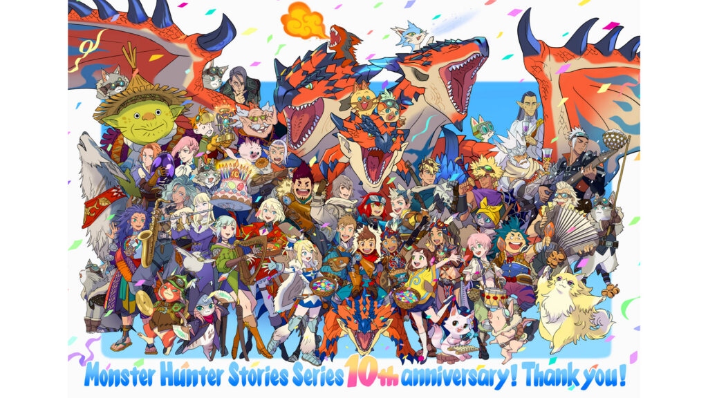Официальная иллюстрация десятилетия Monster Hunter Stories