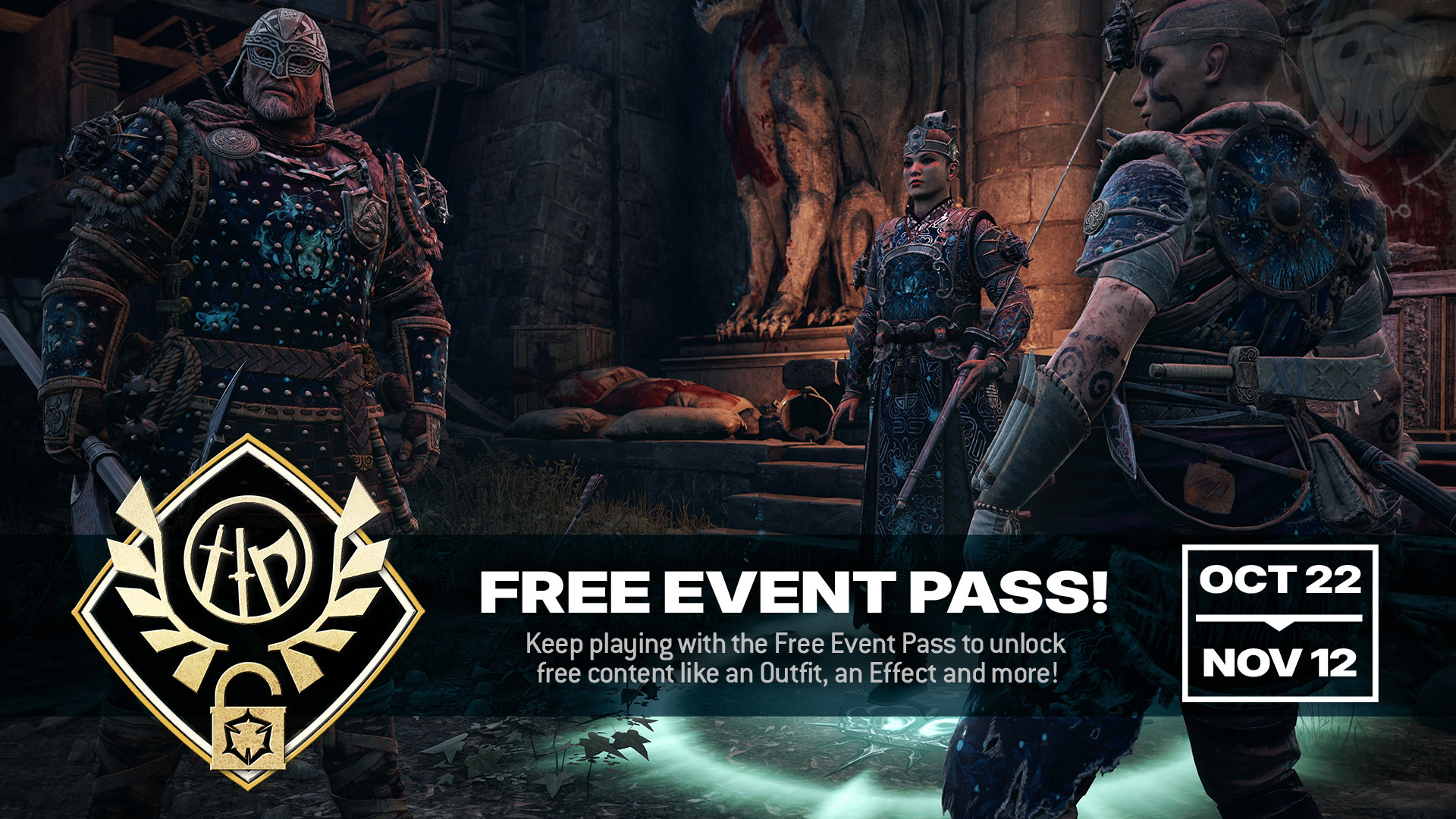 Официальная иллюстрация бесплатного Event Pass The Bloodletting в For Honor