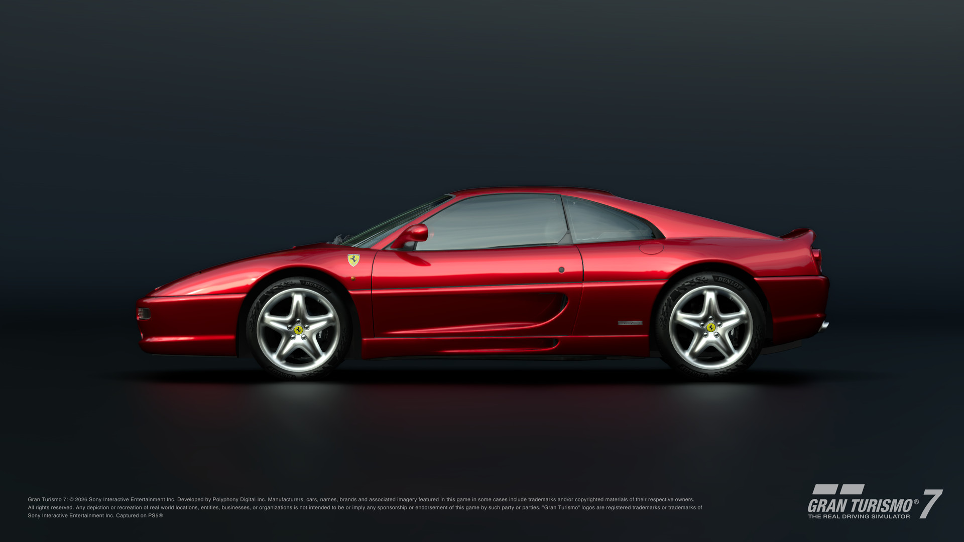 Ferrari F355 Berlinetta 1994 года на официальном скриншоте обновления Gran Turismo 7 Spec IV