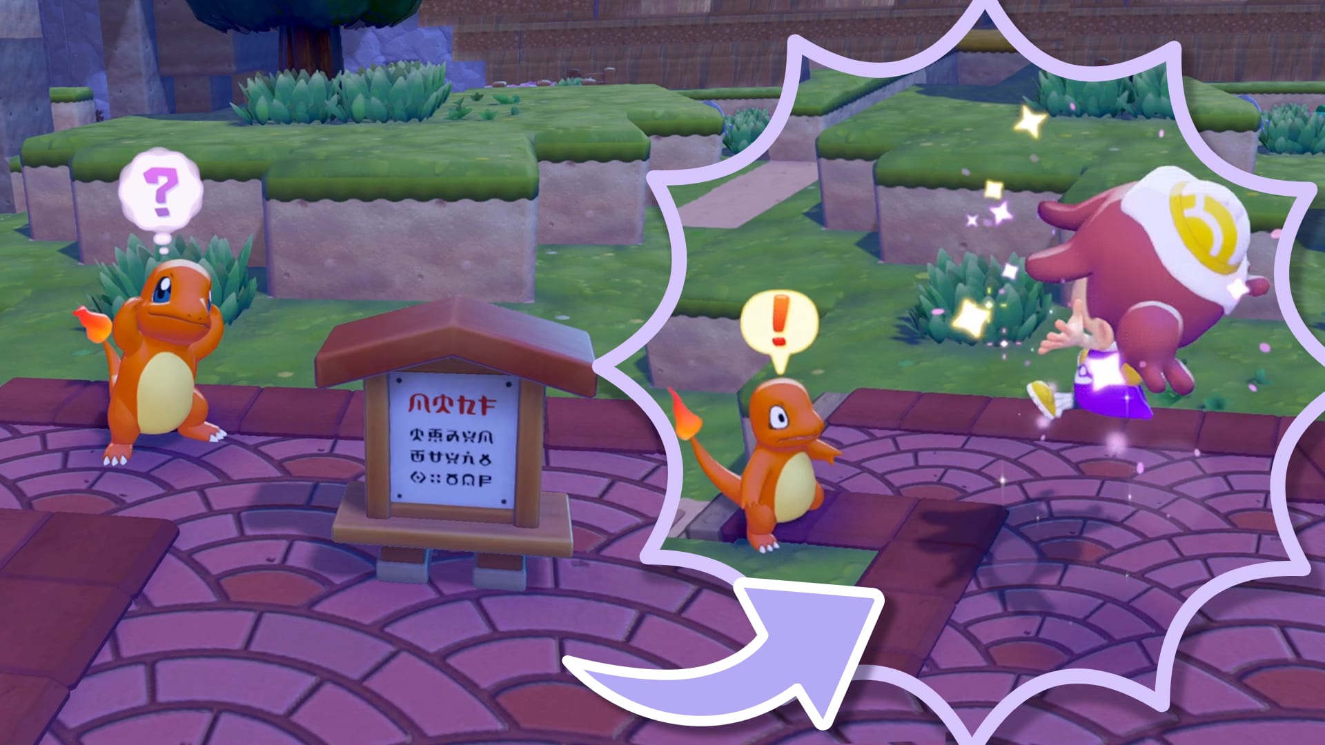 Маскировка под предмет и сюрприз для Charmander в событии Pokémon Pokopia