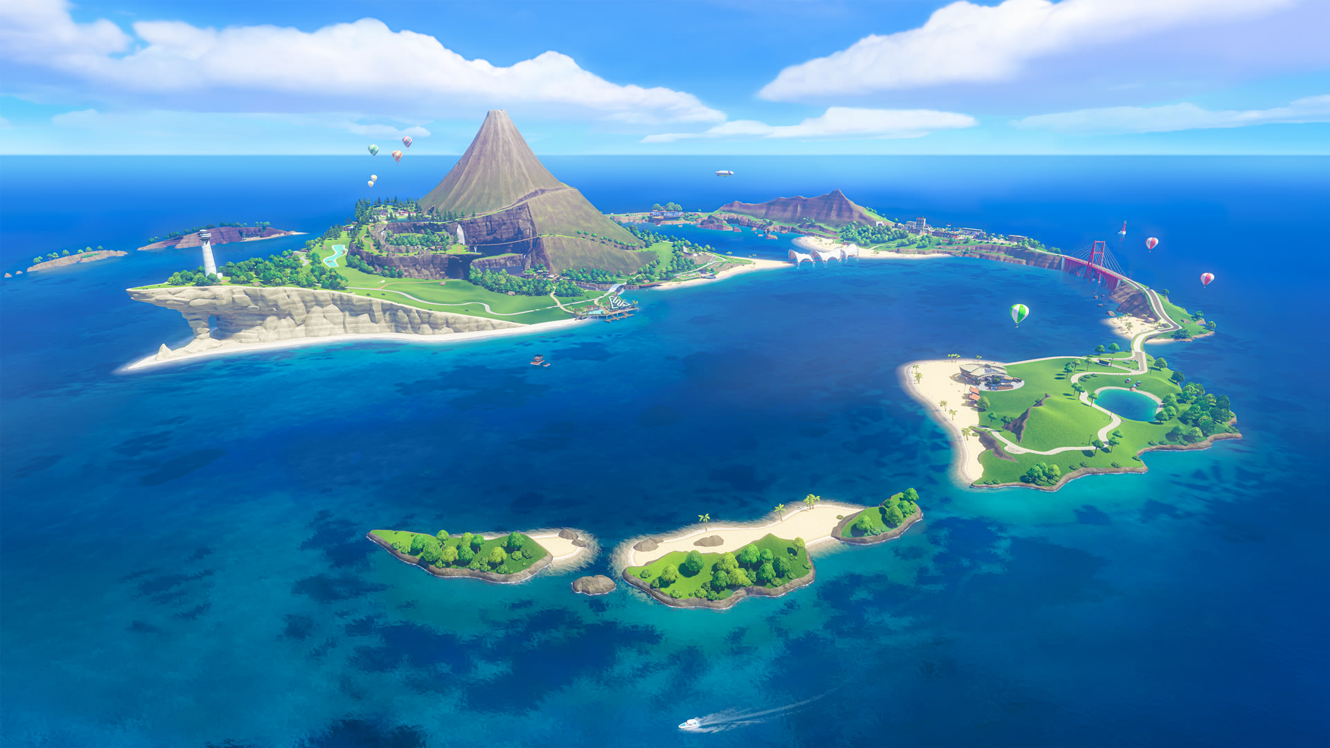 Панорама курортного острова в Nintendo Switch Sports Resort