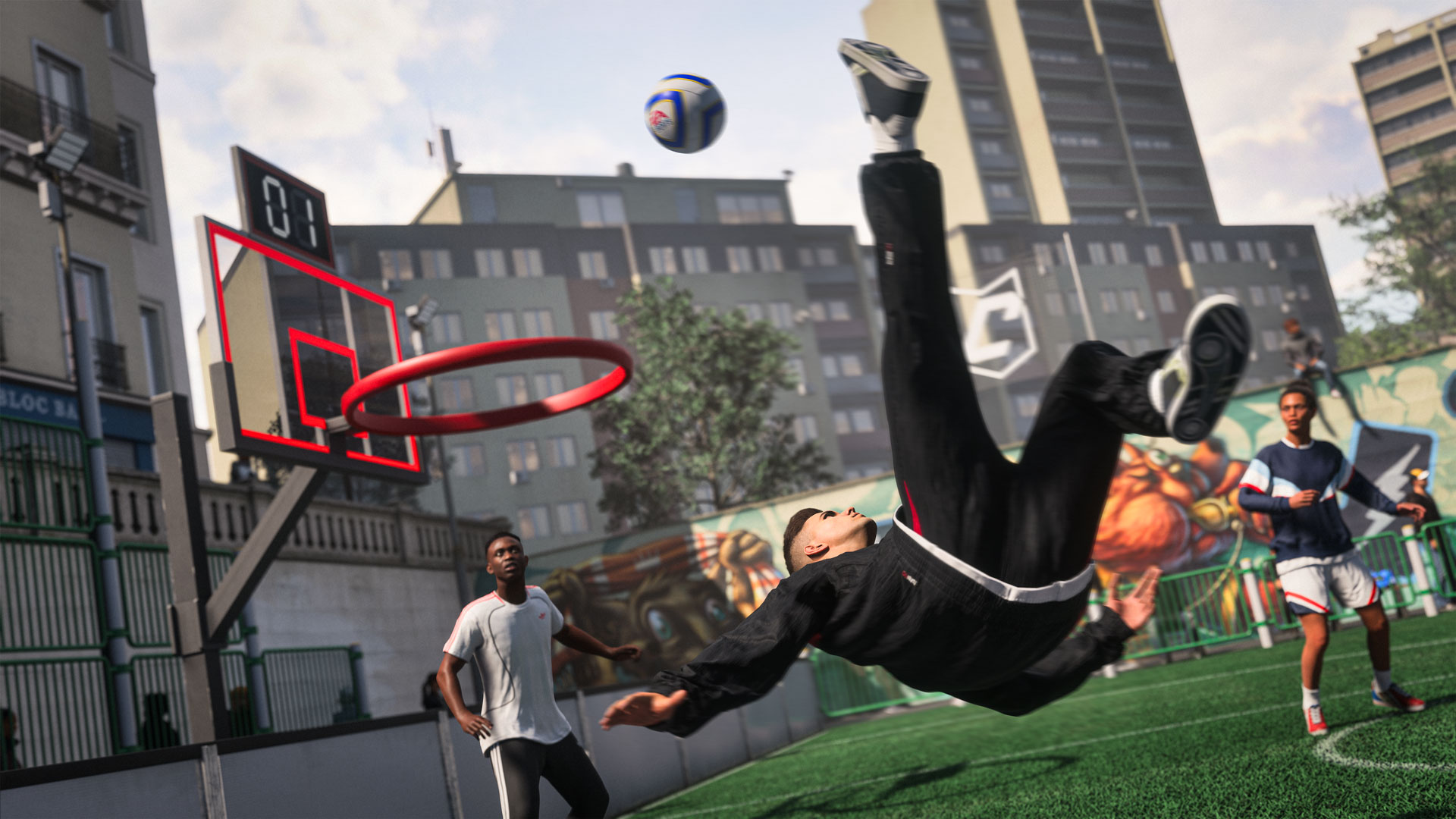 Футболист выполняет удар через себя в The Grounds из EA SPORTS FC 27, официальный кадр EA
