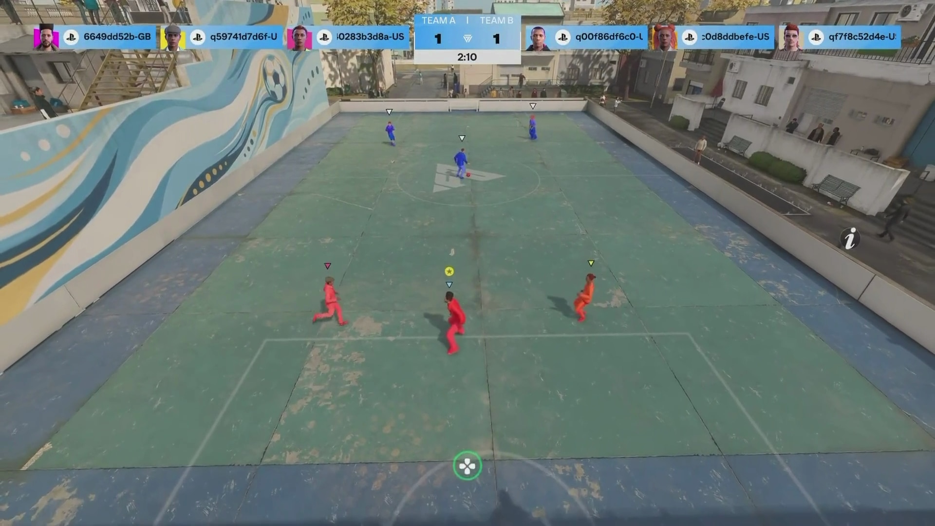 Матч три на три на уличной площадке The Grounds в FC 27, официальный игровой кадр EA