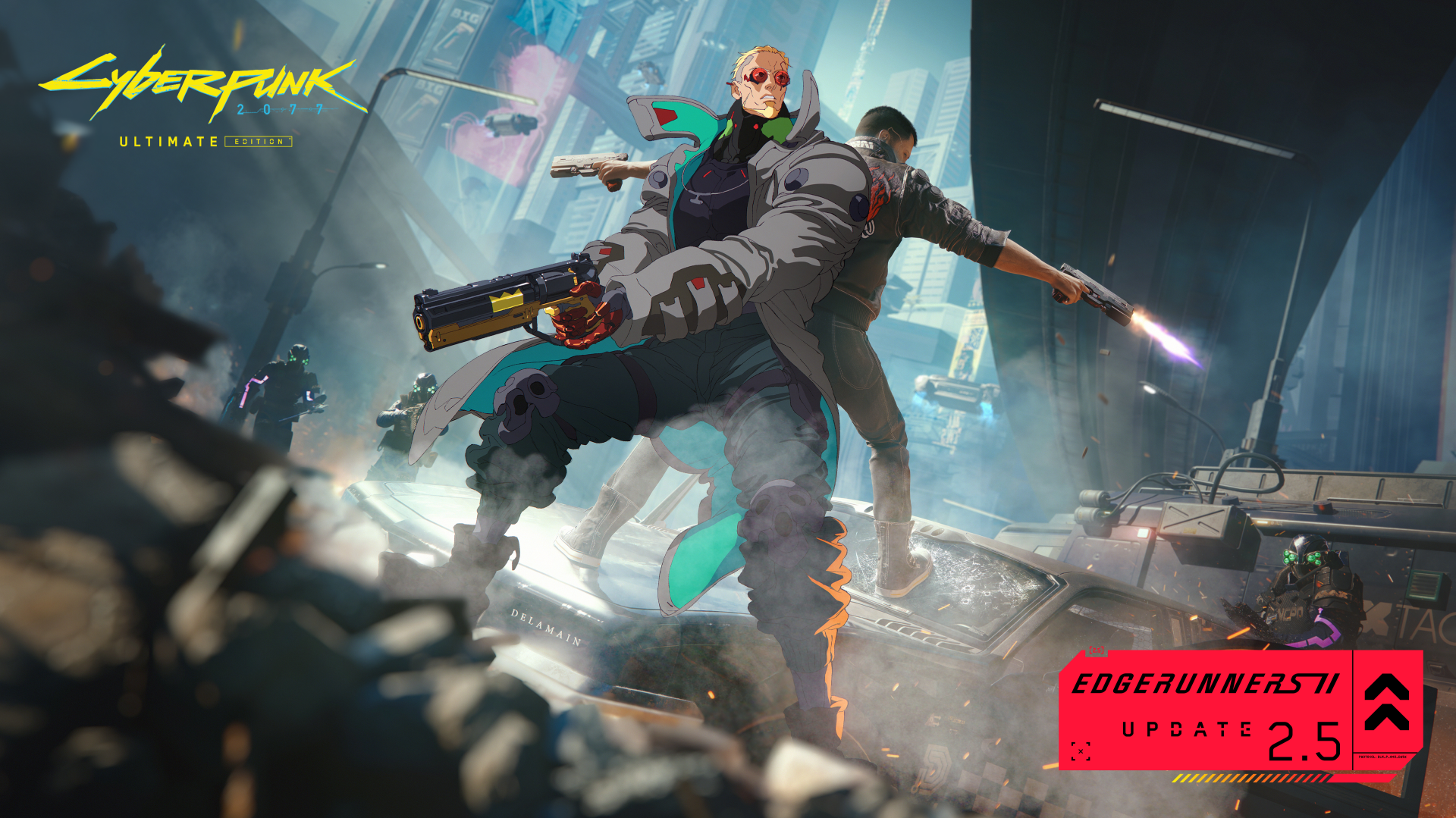 Официальная иллюстрация Cyberpunk 2077 к обновлению Edgerunners 2 версии 2.5
