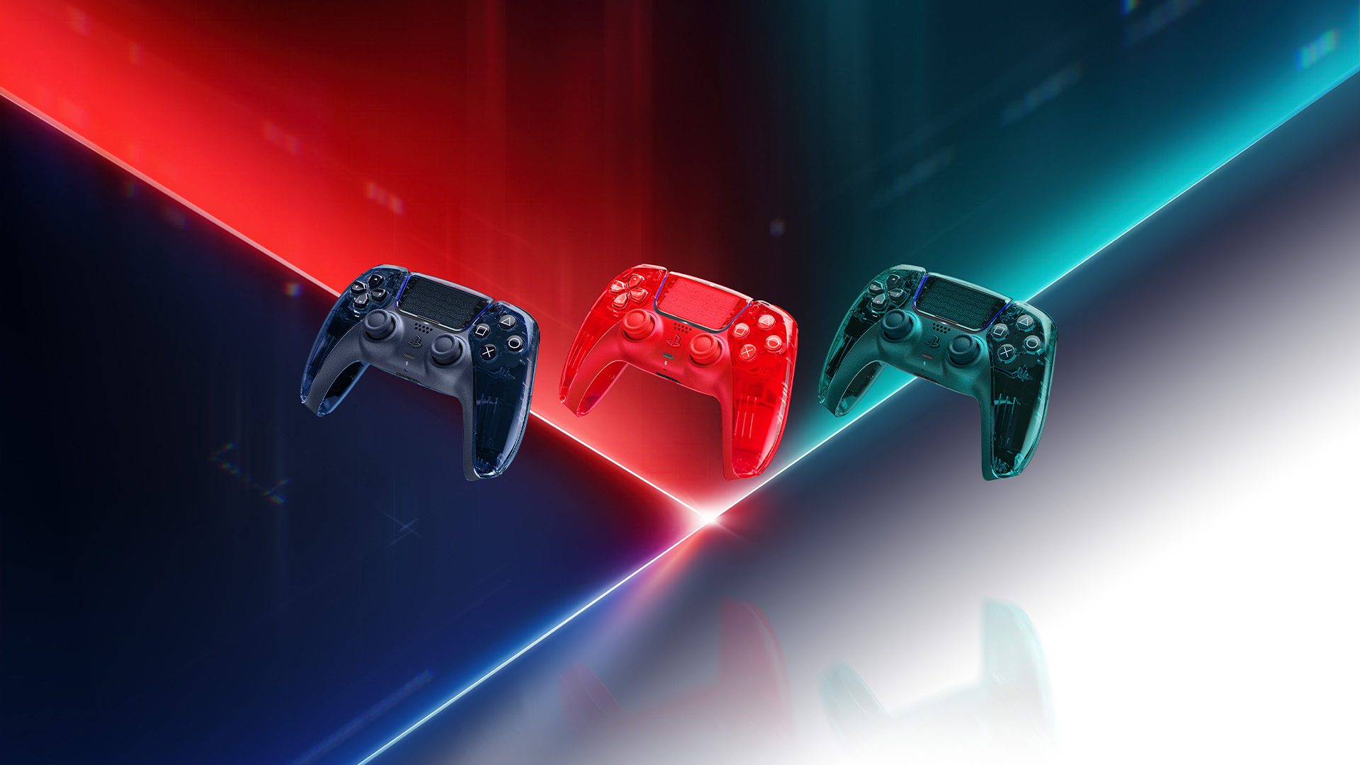 Три прозрачных геймпада DualSense Prism Collection в официальном анонсе Sony